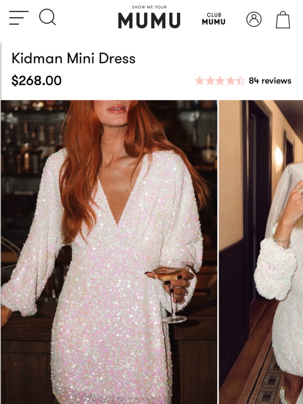 Show Me Your Mumu || White Sequin Kidman Dress